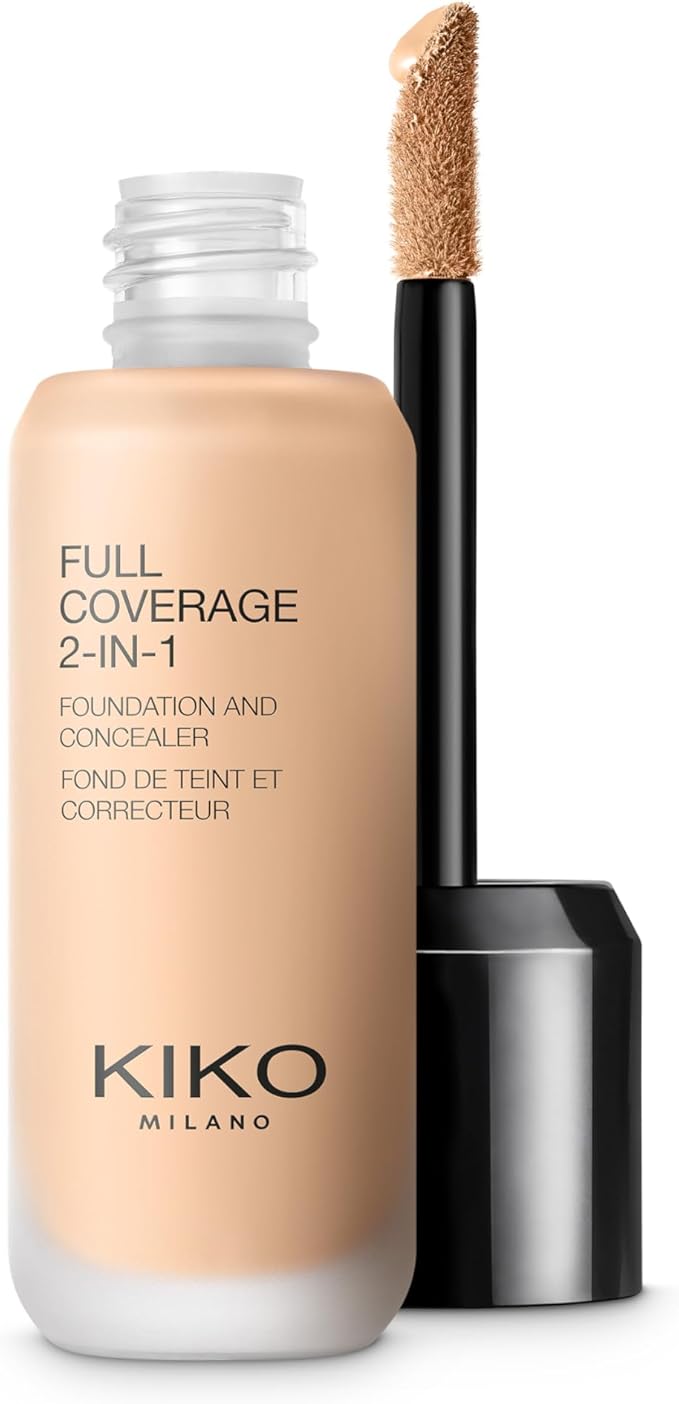 Base líquida Full Coverage 2-in-1 foundation and concealer 25 ml Kiko Milano