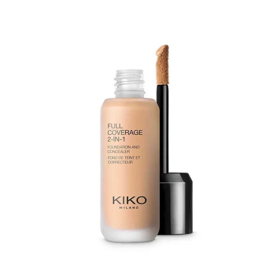 Base líquida Full Coverage 2-in-1 foundation and concealer 25 ml Kiko Milano