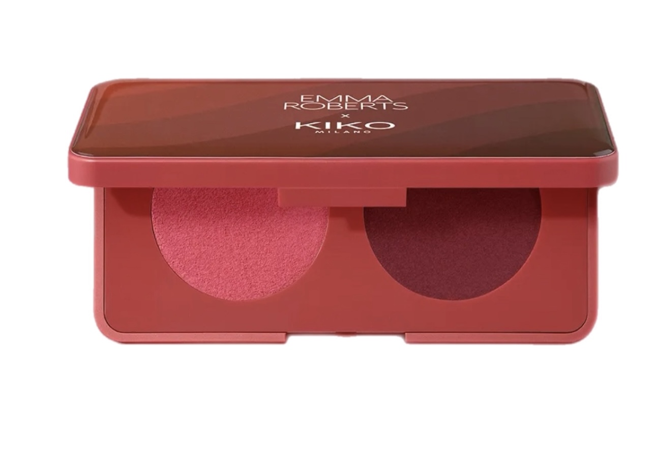Paleta duo de blush e batom Blush Buddies lips & cheeks Emma Roberts x Kiko Milano cor: 02 cherry on top