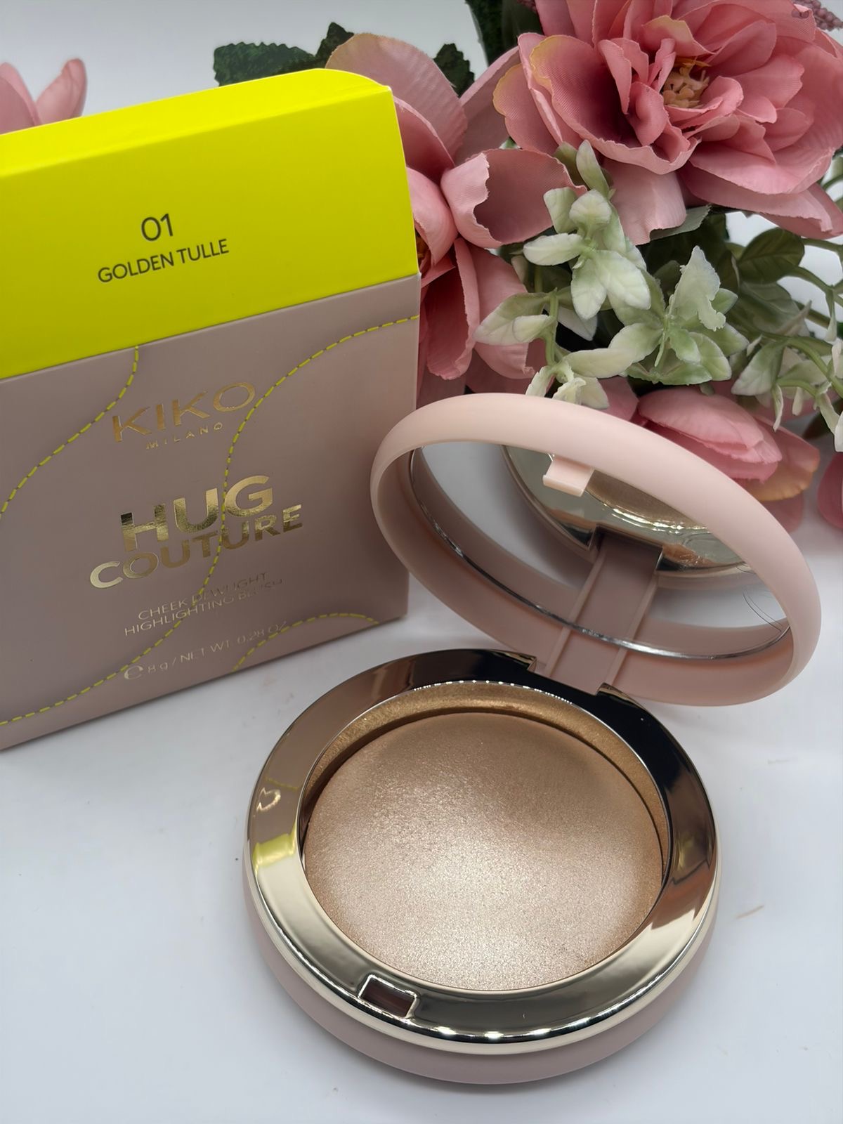 Blush iluminador ed. Limitada Hug Couture cor: 01 golden tulle Kiko Milano